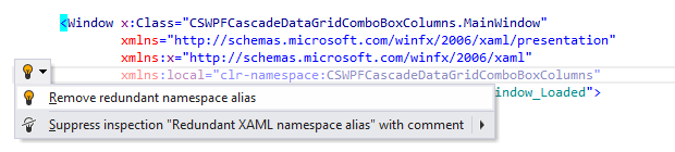 ReSharper: Remove redundant namespace alias quick-fix in XAML ReSharper: Remove redundant namespace alias quick-fix in XAML