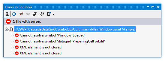 ReSharper: XAML errors in solution ReSharper: XAML errors in solution