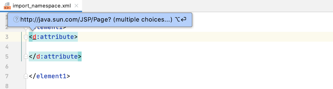 Tooltip: Reference to an unbound namespace Tooltip: Reference to an unbound namespace