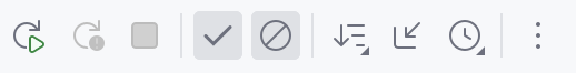 The Test Runner toolbar The Test Runner toolbar