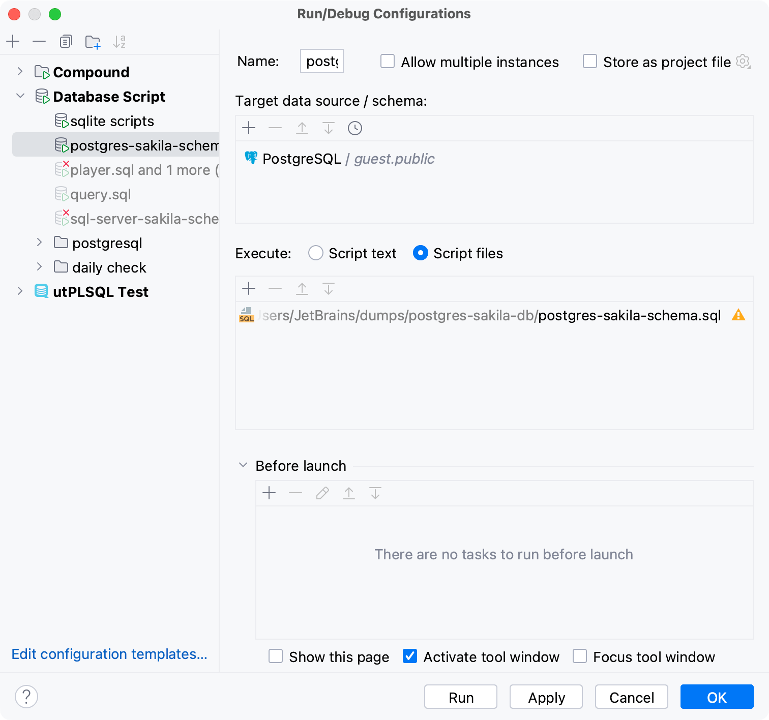 Run files by using run/debug configurations Run files by using run/debug configurations