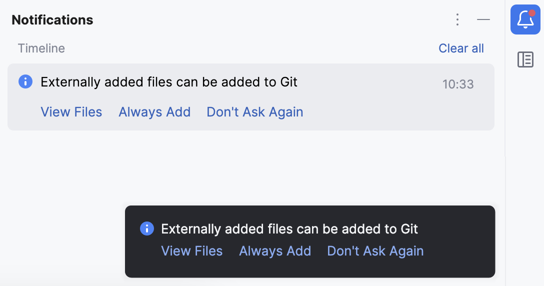 Notification prompting to select how to treat configuration files Notification prompting to select how to treat configuration files