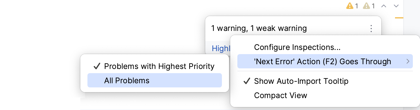 Configuring navigation between highlighted lines Configuring navigation between highlighted lines