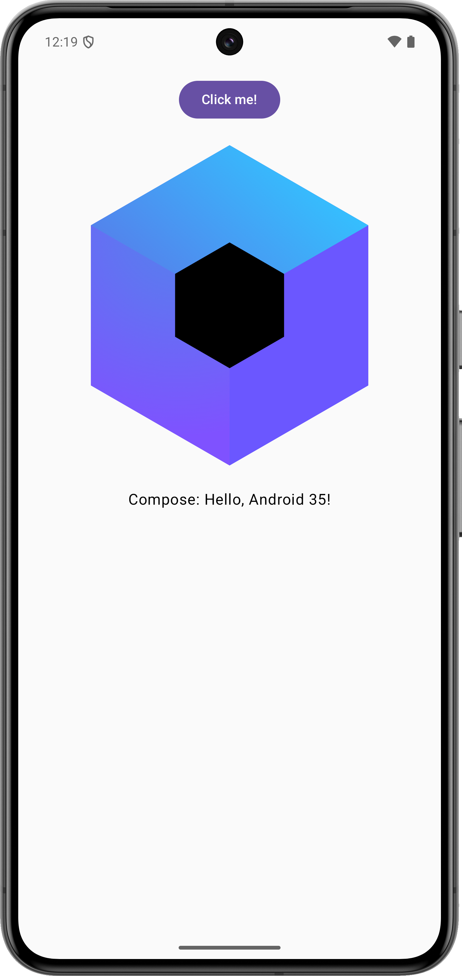 Android app ran on a virtual device Android app ran on a virtual device