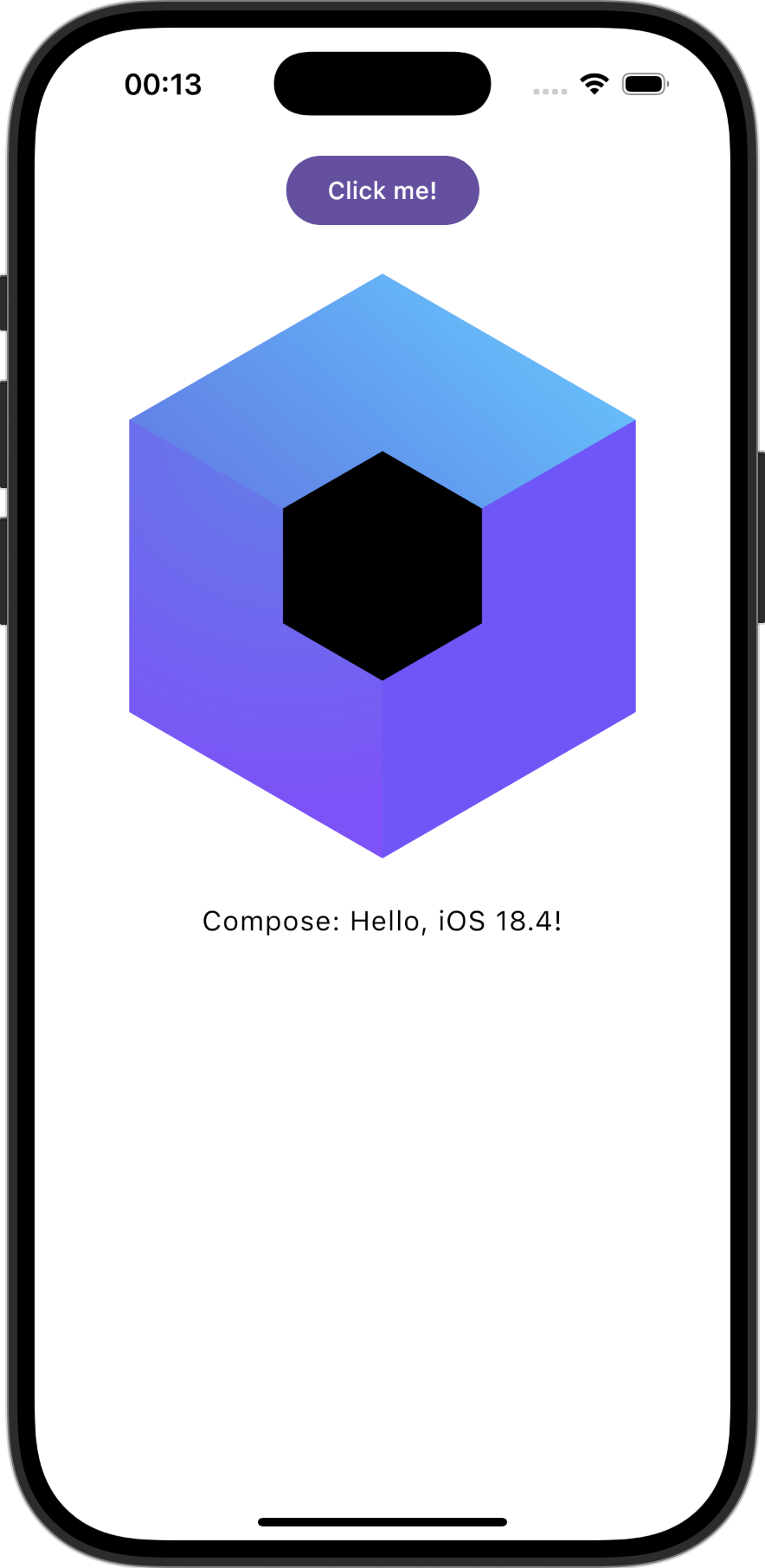 iOS app ran on a virtual device iOS app ran on a virtual device